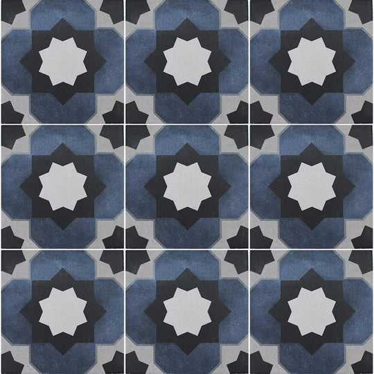 Tesoro 6" x 6" Fleur Geometric Porcelain Tile