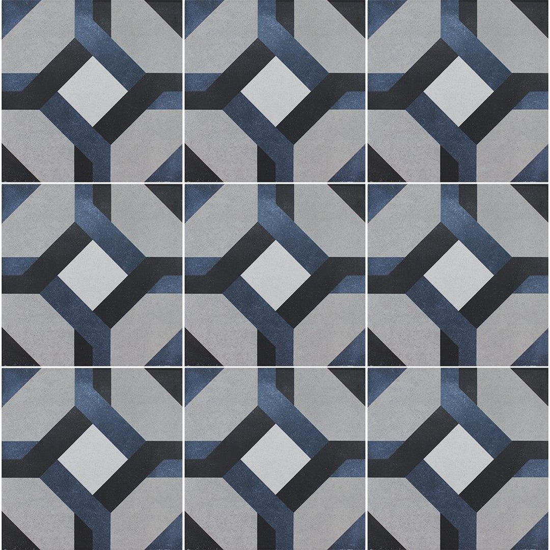 Tesoro 6" x 6" Fleur Geometric Porcelain Tile
