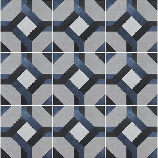 Tesoro 6" x 6" Fleur Geometric Porcelain Tile