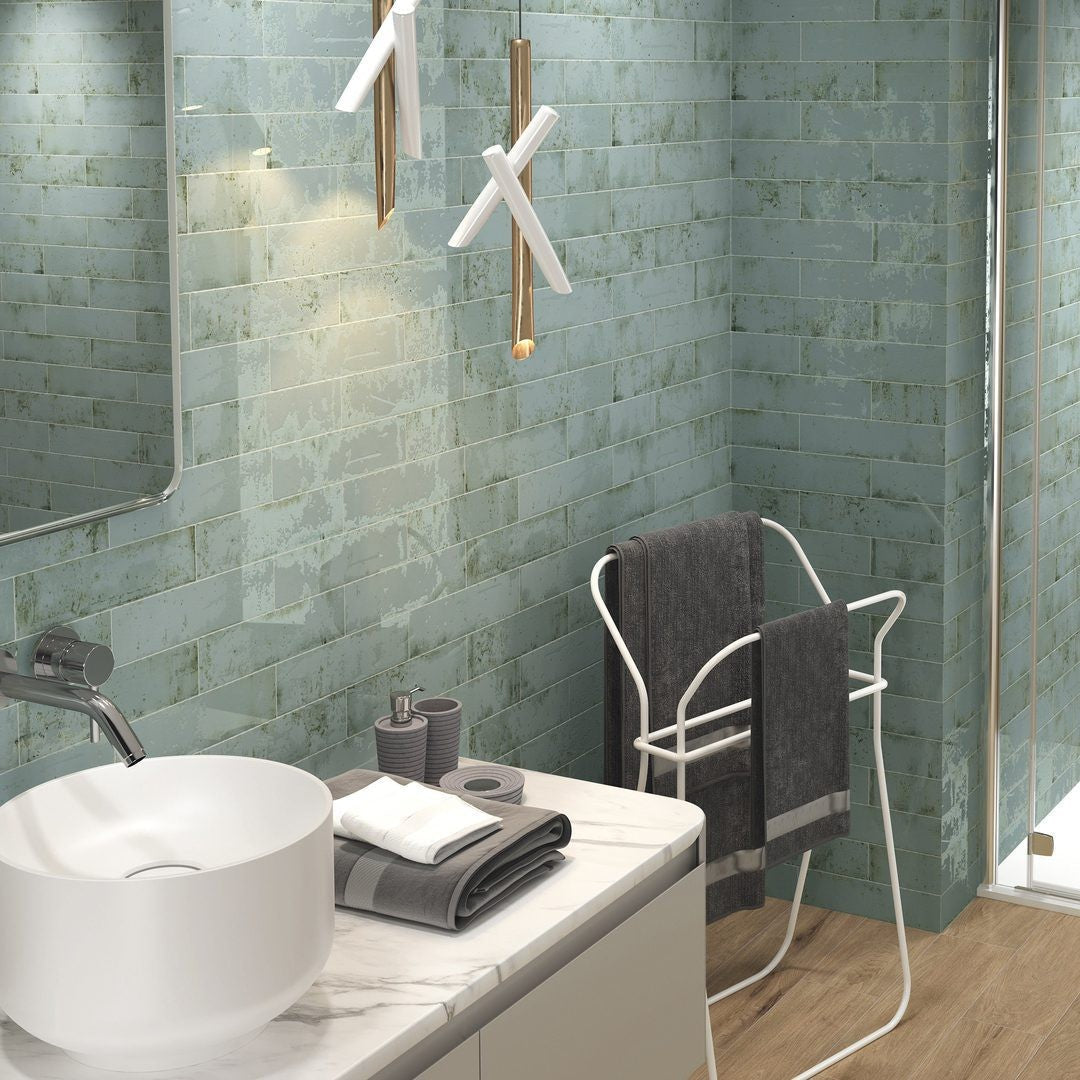 Tesoro-3-x-12-Grunge-Pressed-Glossy-Ceramic-Brick-Wall-Tile-Aqua