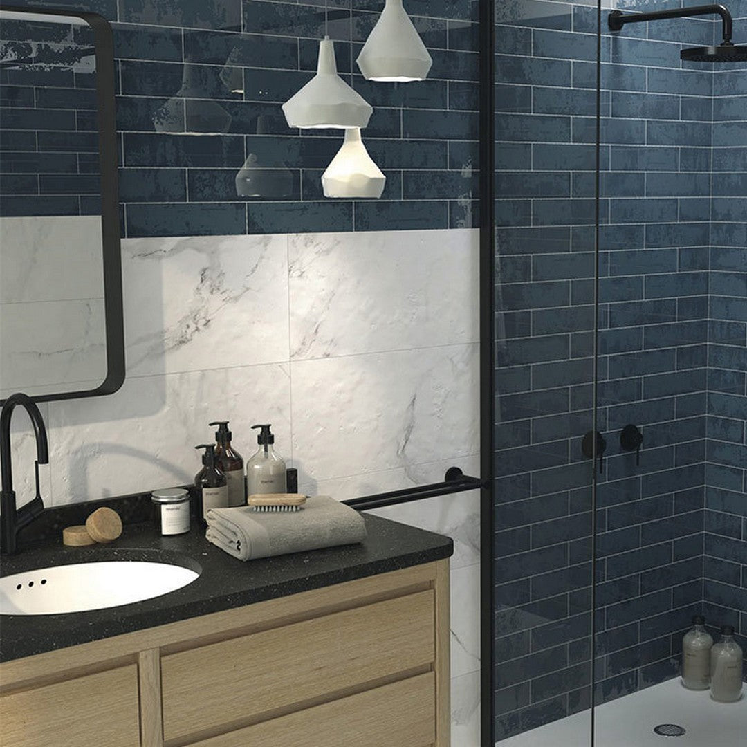 Tesoro-3-x-12-Grunge-Pressed-Glossy-Ceramic-Brick-Wall-Tile-Blue