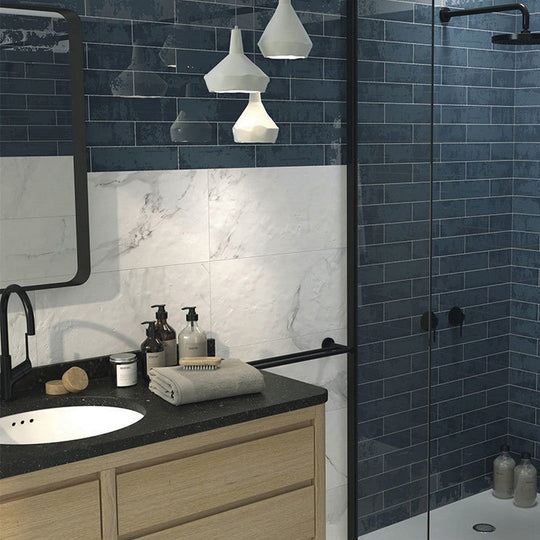 Tesoro-3-x-12-Grunge-Pressed-Glossy-Ceramic-Brick-Wall-Tile-Blue