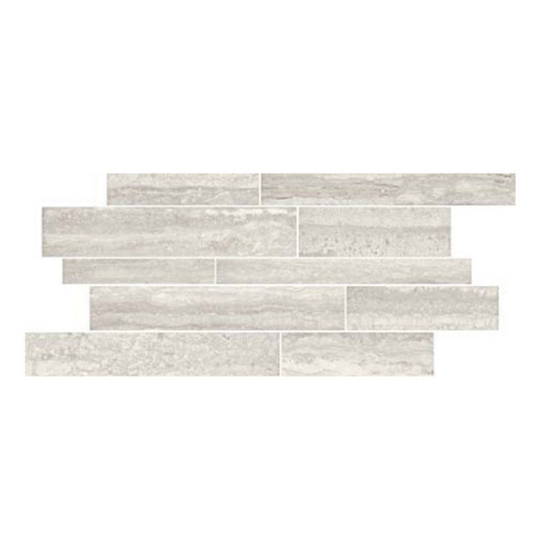 Panaria Ceramica 12" x 28" Flow Natural Muretto Porcelain Mosaic