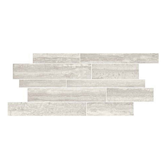 Panaria Ceramica 12" x 28" Flow Natural Muretto Porcelain Mosaic