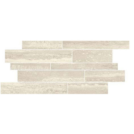 Panaria Ceramica 12" x 28" Flow Natural Muretto Porcelain Mosaic