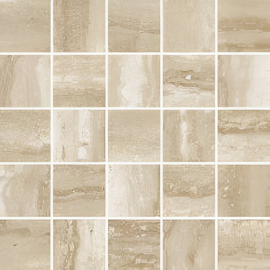 Panaria Ceramica 12" x 12" Flow Natural Porcelain 2.4" Mosaic