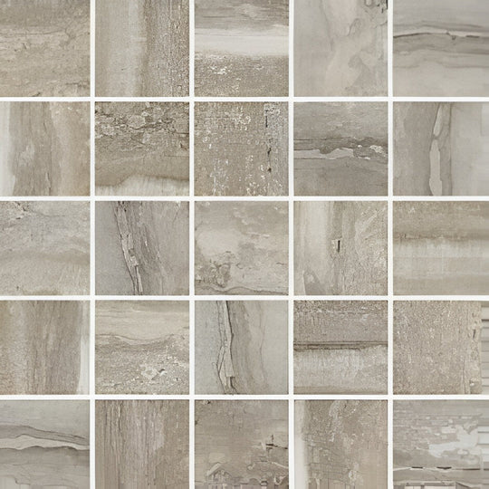 Panaria Ceramica 12" x 12" Flow Natural Porcelain 2.4" Mosaic