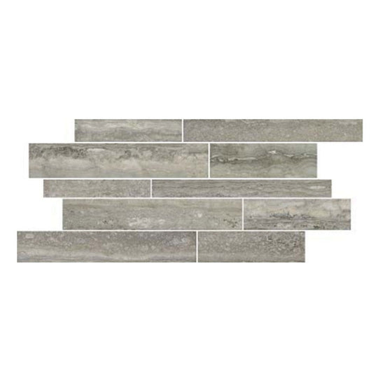 Panaria Ceramica 12" x 28" Flow Natural Muretto Porcelain Mosaic