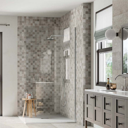 Panaria-Ceramica-12-x-12-Home-Rectified-Natural-Porcelain-2.4-Mosaic-Grey-Range