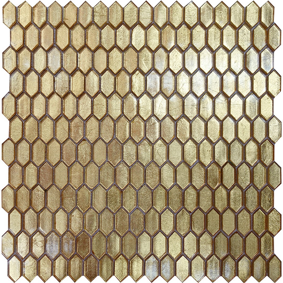 MiR Alma Glamour Picket Glossy 11.6" x 11.75" Glass Mosaic