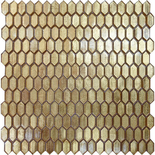 MiR Alma Glamour Picket Glossy 11.6" x 11.75" Glass Mosaic