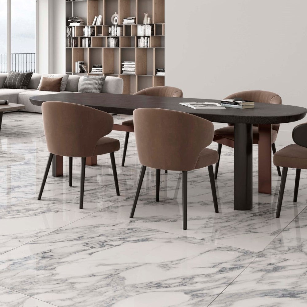 Ottimo-Ceramics-Arabescato-24-x-48-Honed-Porcelain-Tile-White