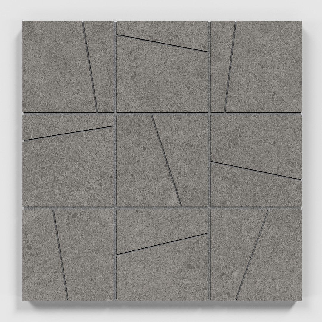 Crossville 12" x 12" Argent 2.0 Unpolished Porcelain 4" Random Angle Mosaic