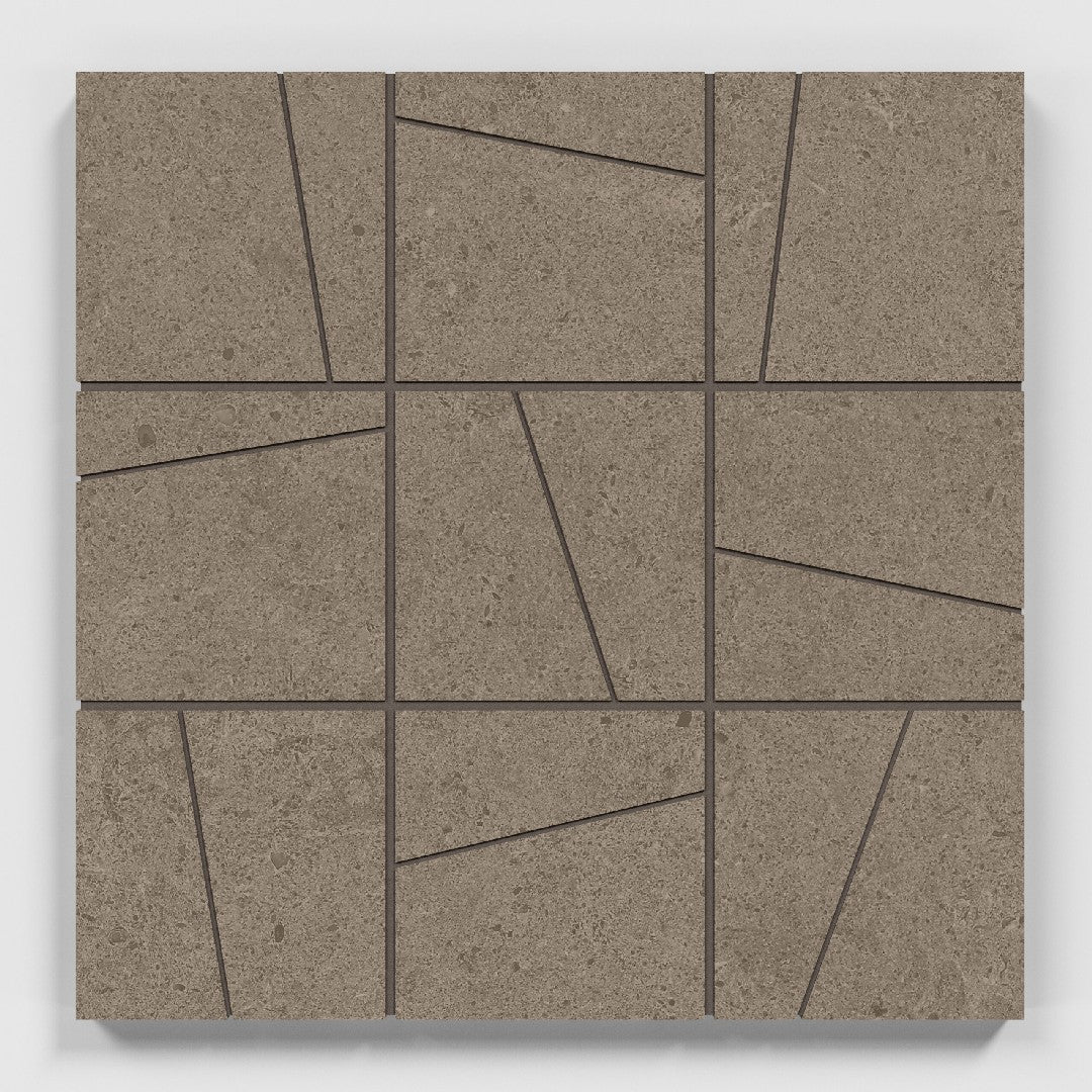 Crossville 12" x 12" Argent 2.0 Unpolished Porcelain 4" Random Angle Mosaic