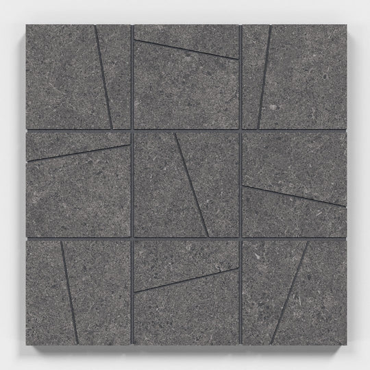 Crossville 12" x 12" Argent 2.0 Unpolished Porcelain 4" Random Angle Mosaic