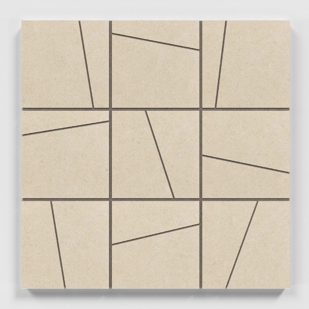 Crossville 12" x 12" Argent 2.0 Unpolished Porcelain 4" Random Angle Mosaic