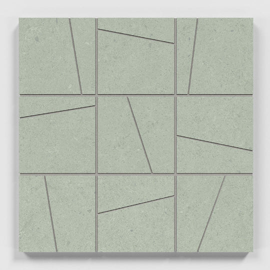 Crossville 12" x 12" Argent 2.0 Unpolished Porcelain 4" Random Angle Mosaic