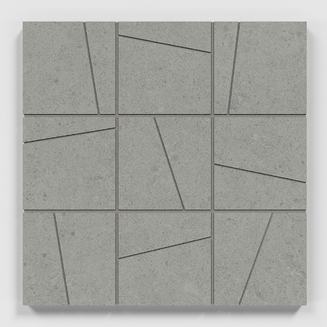 Crossville 12" x 12" Argent 2.0 Unpolished Porcelain 4" Random Angle Mosaic
