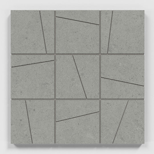 Crossville 12" x 12" Argent 2.0 Unpolished Porcelain 4" Random Angle Mosaic