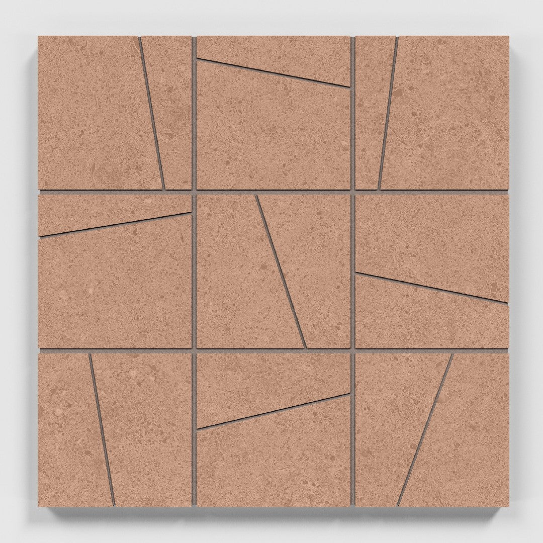 Crossville 12" x 12" Argent 2.0 Unpolished Porcelain 4" Random Angle Mosaic