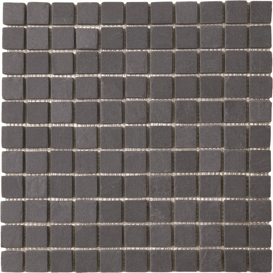 Bati Orient 12" x 12" White & Grey Marble Classic Slate 1" Mosaic