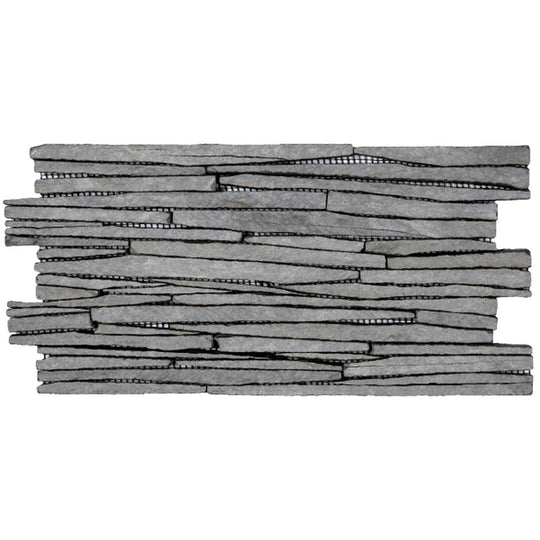 Bati Orient 6" x 12" Opus Floor Wall Sliced Slate Mosaic