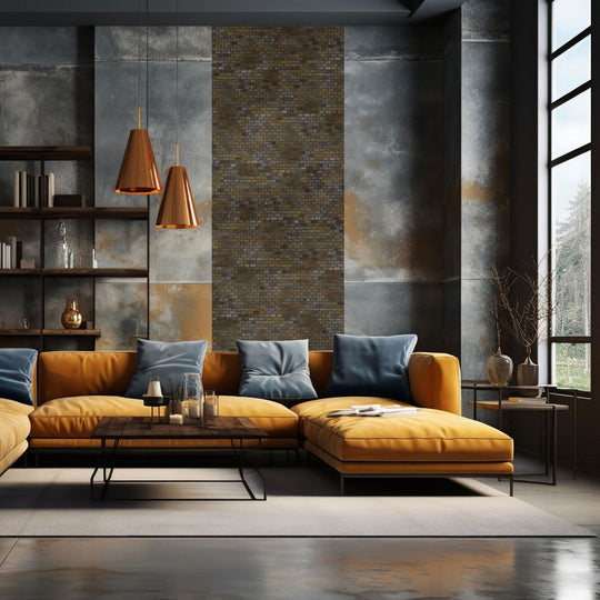 Bati-Orient-12-x-12-White-&-Grey-Marble-Classic-Brick-Slate-Mosaic-Rust