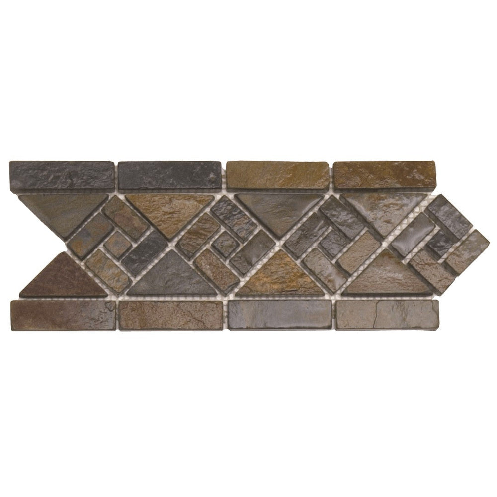 Bati Orient 4.75" x 12" Slate Arrow Shaped Border