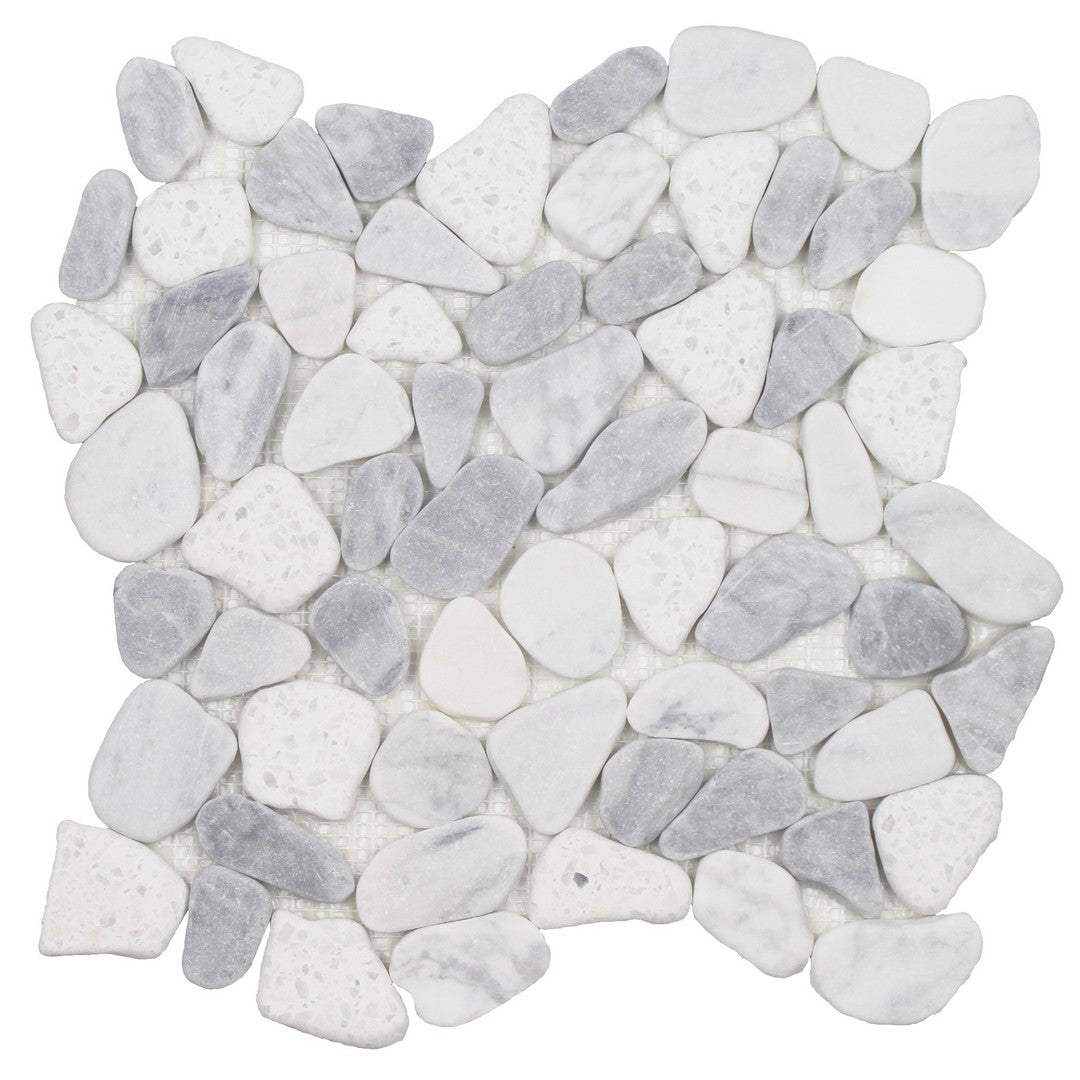 Tesoro 12" x 12" Ocean Stones Natural Stone Sliced Mosaic