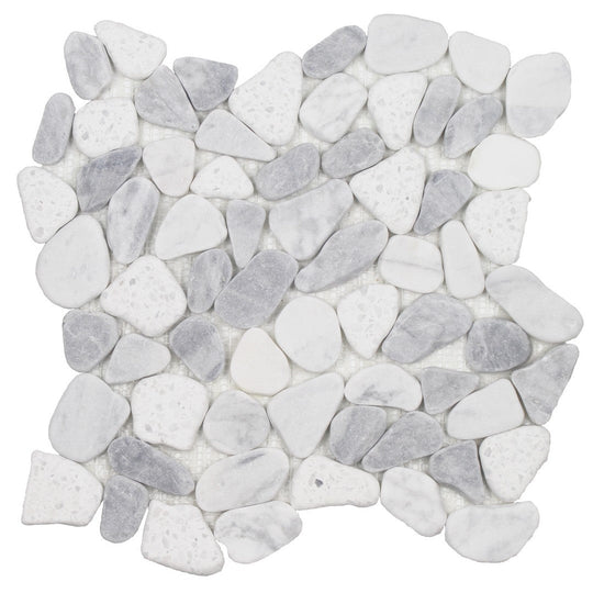 Tesoro 12" x 12" Ocean Stones Natural Stone Sliced Mosaic