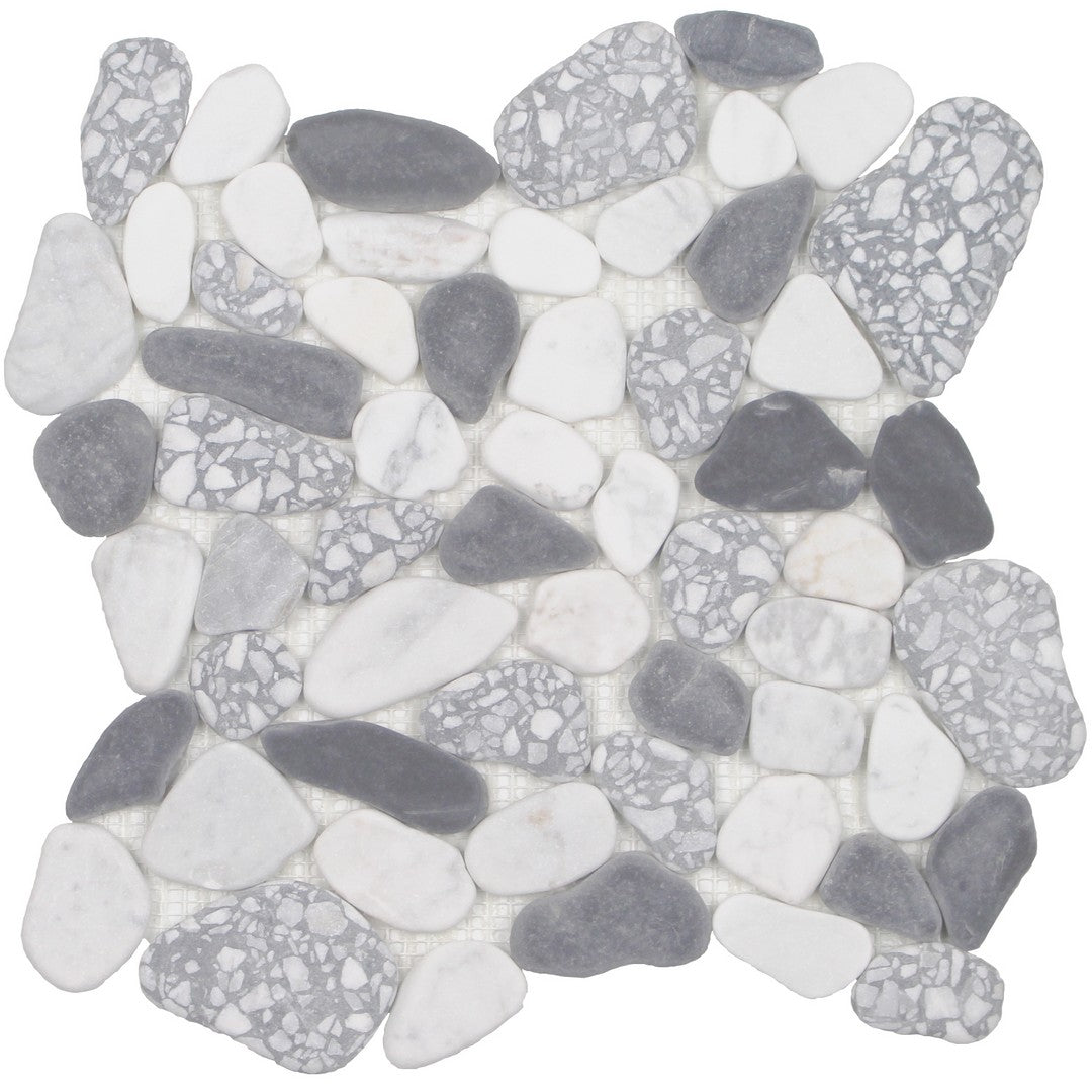 Tesoro 12" x 12" Ocean Stones Natural Stone Sliced Mosaic