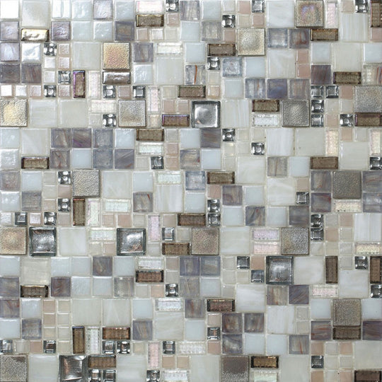 MiR Alma Glamour Taylor Glossy 12.4" x 12.6" Glass Mosaic