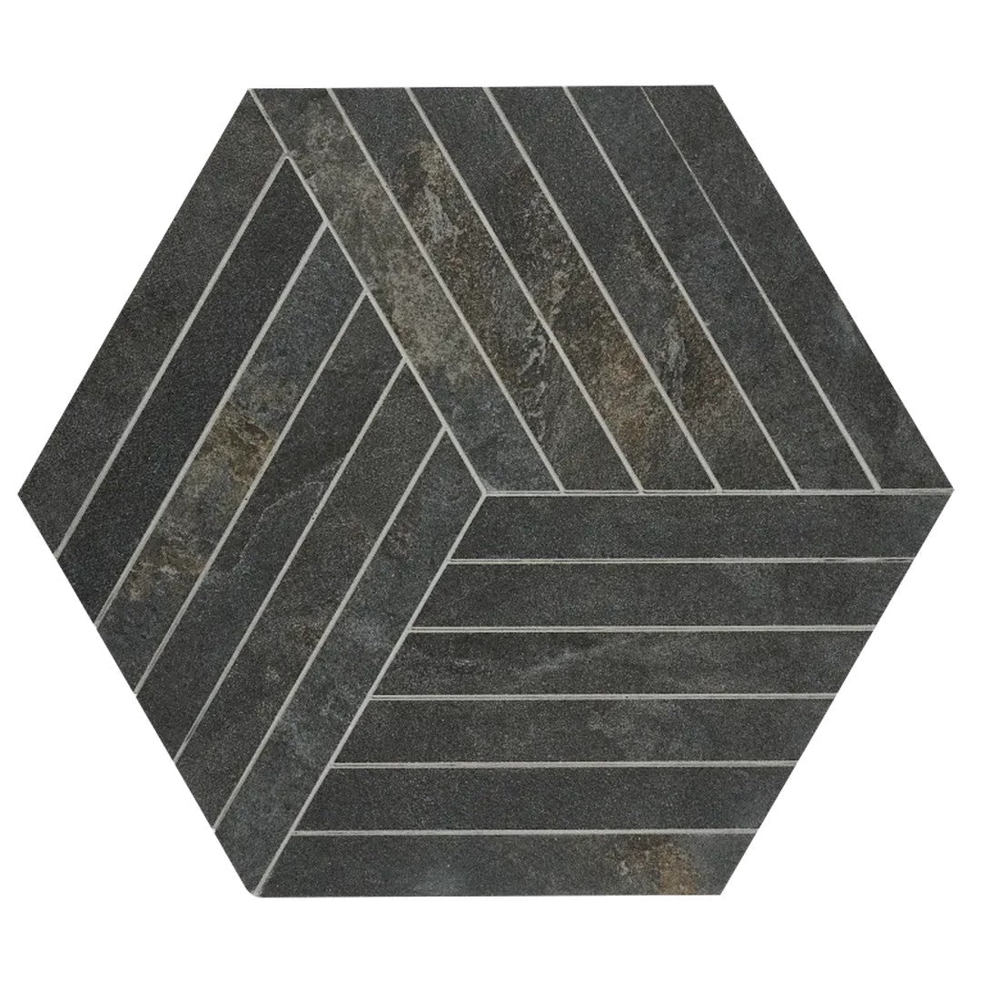 Arizona 16" x 18" Canyon Matte Rectified Porcelain Hexagon Mosaic
