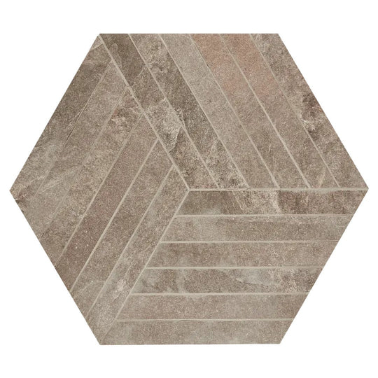 Arizona 16" x 18" Canyon Matte Rectified Porcelain Hexagon Mosaic
