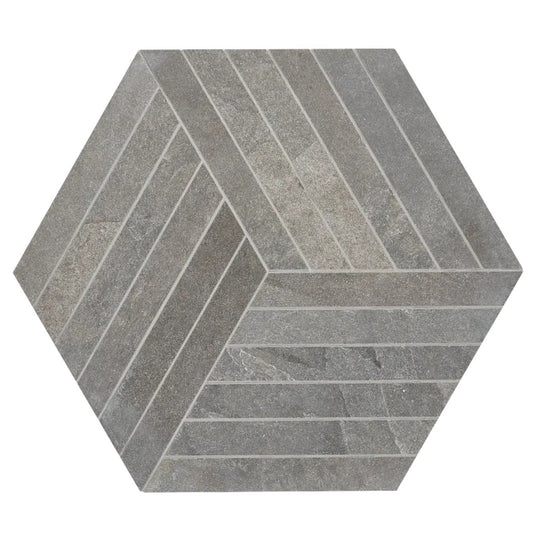 Arizona 16" x 18" Canyon Matte Rectified Porcelain Hexagon Mosaic