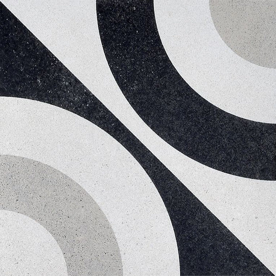 Arizona 8" x 8" Cementine B&W Natural Rectified Glazed Porcelain Deco Tile