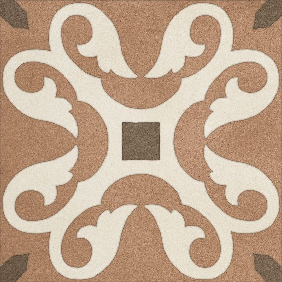 Arizona 8" x 8" Cementine Retro Matte Rectified Glazed Porcelain Deco Tile