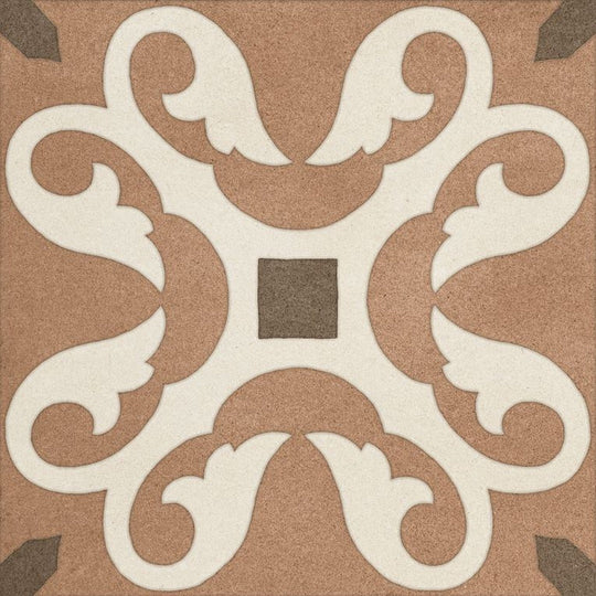 Arizona 8" x 8" Cementine Retro Matte Rectified Glazed Porcelain Deco Tile