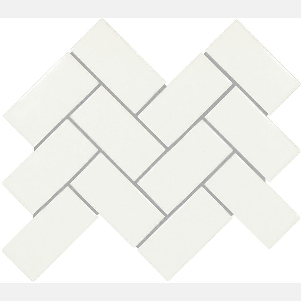 Marazzi Artezen 2" x 4" Glossy Herringbone Mosaic