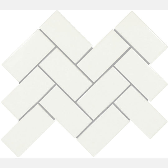 Marazzi Artezen 2" x 4" Glossy Herringbone Mosaic