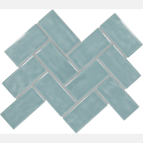 Marazzi Artezen 2" x 4" Glossy Herringbone Mosaic