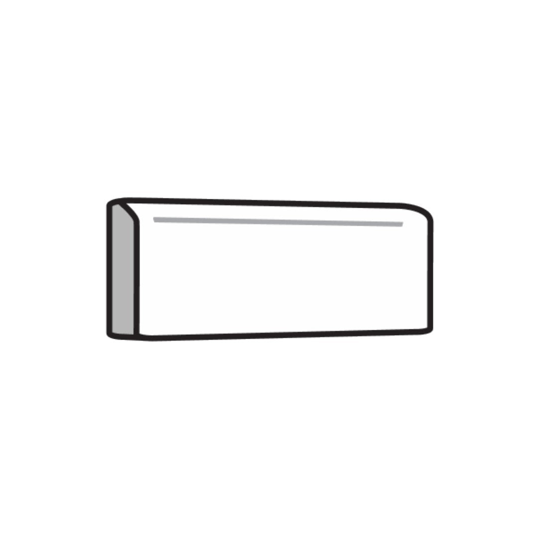 Crossville 4" x 12" Mainstreet Unpolished Porcelain Bullnose