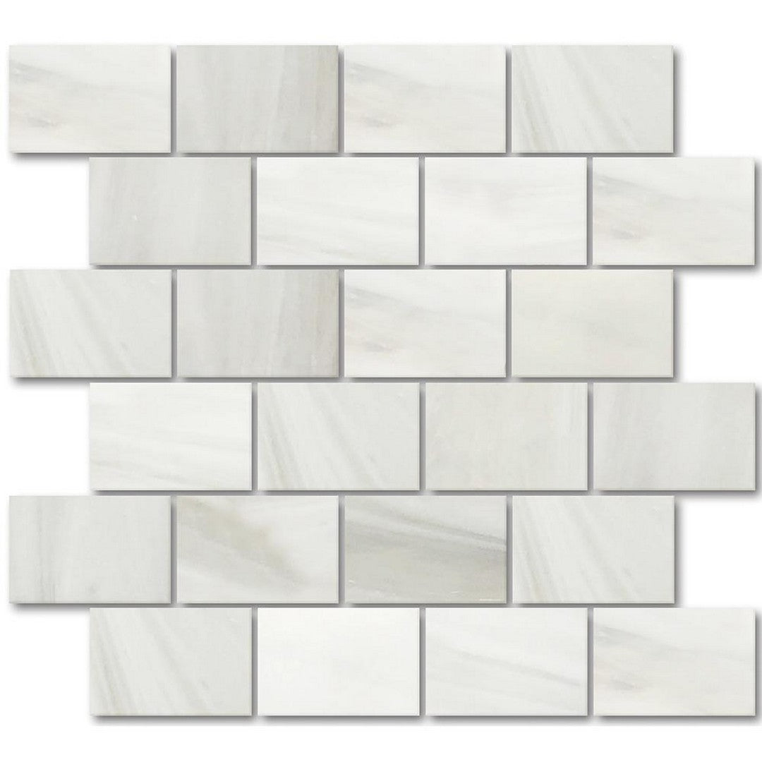 Tesoro 12" x 12" Garden Wall Interlocking Staggered Glass Mosaic