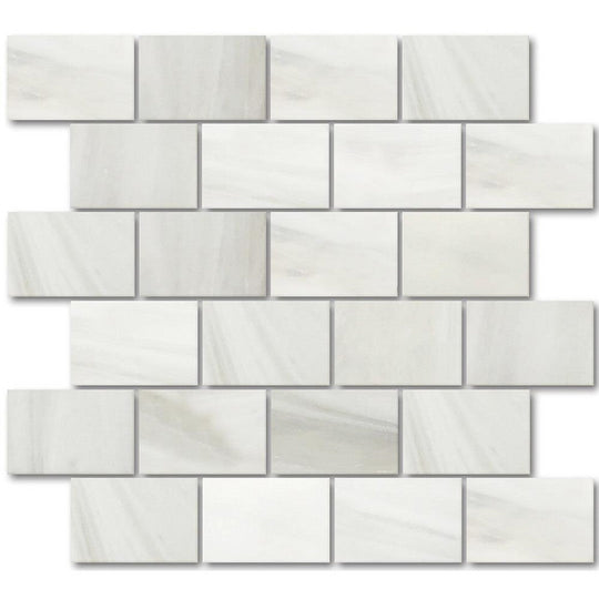 Tesoro 12" x 12" Garden Wall Interlocking Staggered Glass Mosaic