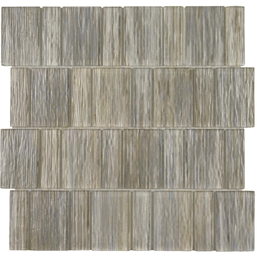 Tesoro 11.75" x 11.75" Hot Springs Interlocking Stacked Glass Mosaic