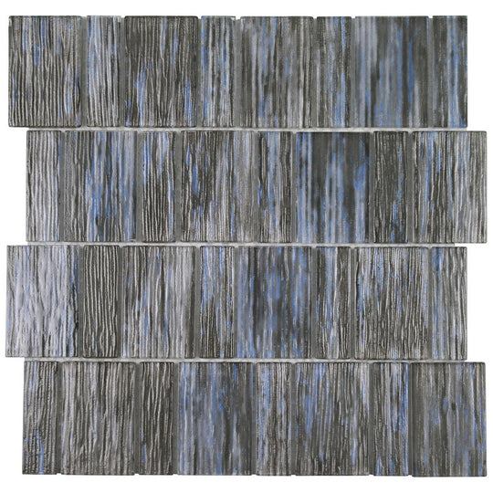 Tesoro 11.75" x 11.75" Hot Springs Interlocking Stacked Glass Mosaic