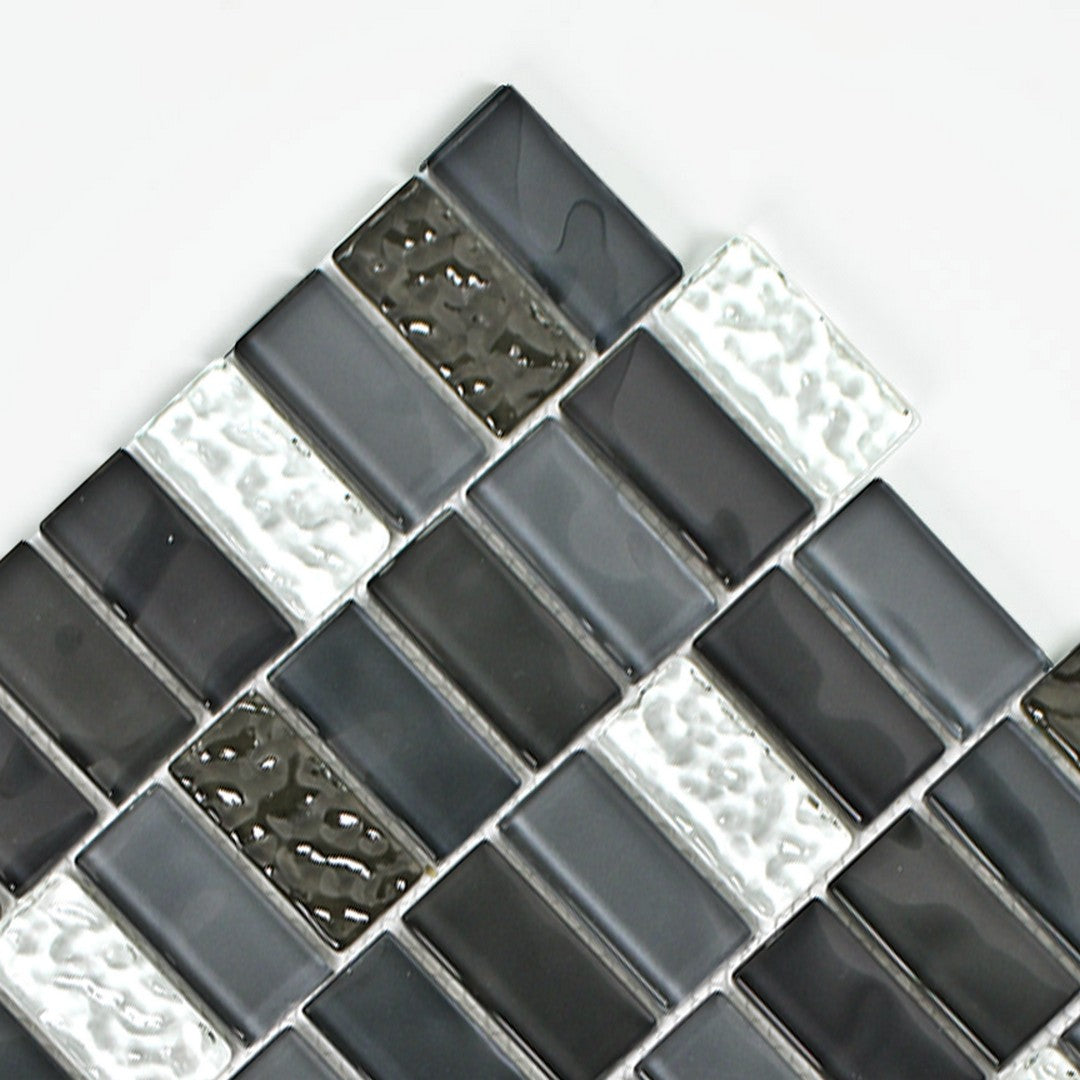 Tesoro-11.75-x-11.75-Watercraft-Crystal-Glass-1x2-Offset-Mosaic-Black-Sand