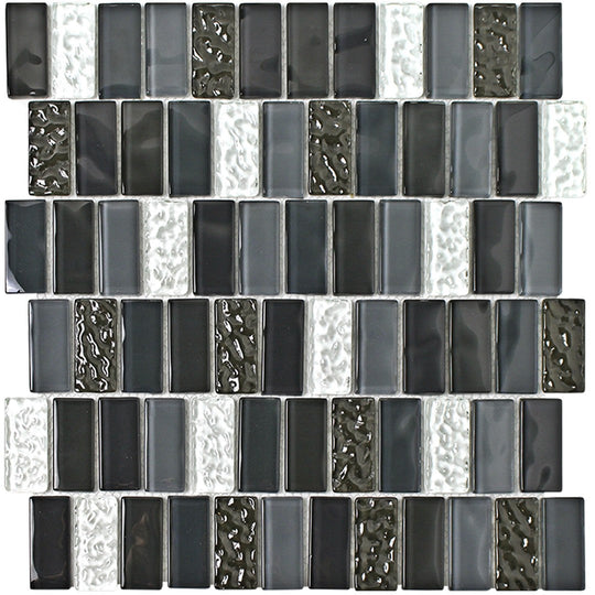 Tesoro 11.75" x 11.75" Watercraft Crystal Glass 1x2" Offset Mosaic
