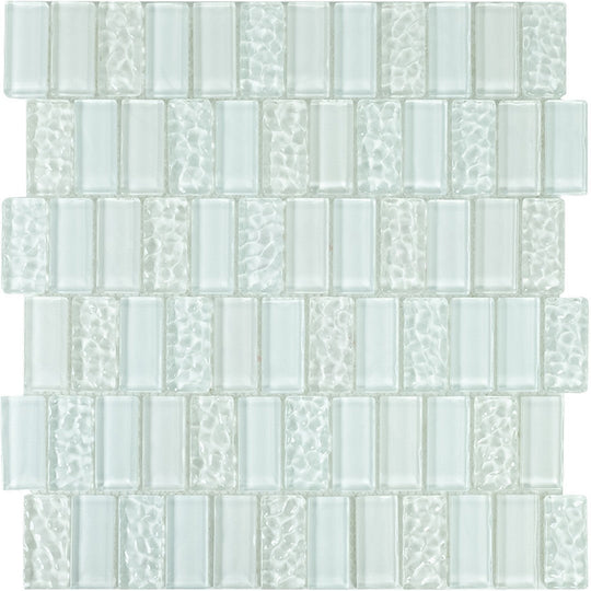 Tesoro 11.75" x 11.75" Watercraft Crystal Glass 1x2" Offset Mosaic