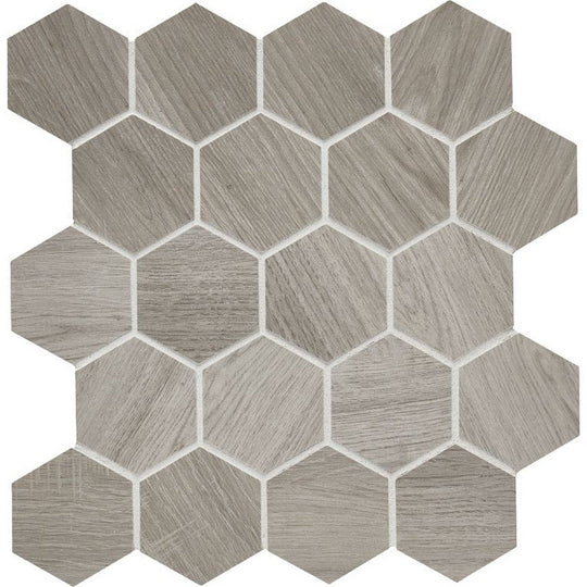 Arizona 10.5" x 11.5" Aequa Matte Rectified Porcelain 2.5" Hexagon Mosaic